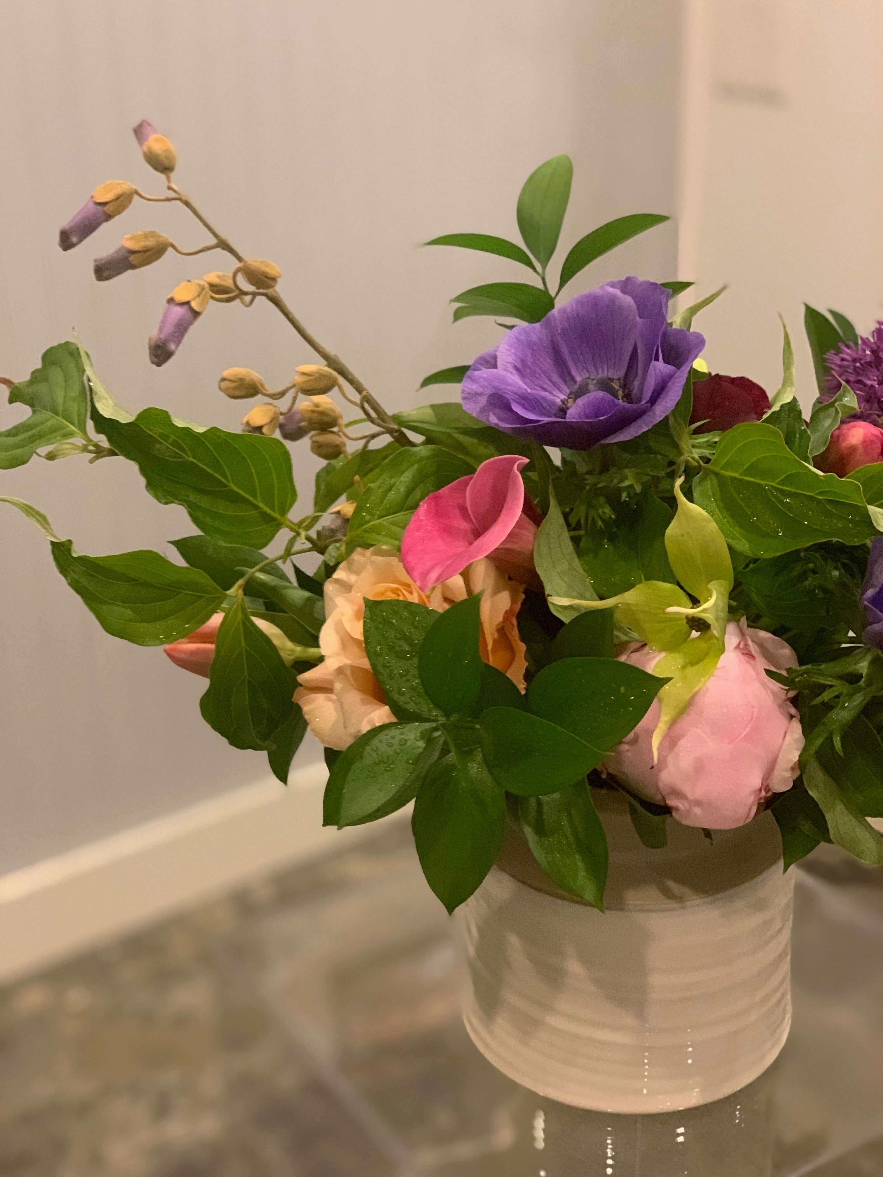 Designer’s Choice floral $100.00 in specialty vase