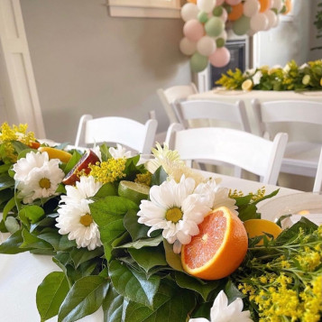 baby shower detail garland citrus theme