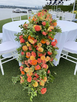 rehearsal dinner waterfront orange small